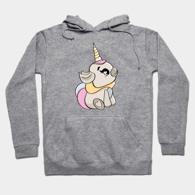 Baby girl unicorn, cute unicorn, mask for little girl, rainbow unicorn Hoodie by PrimeStore